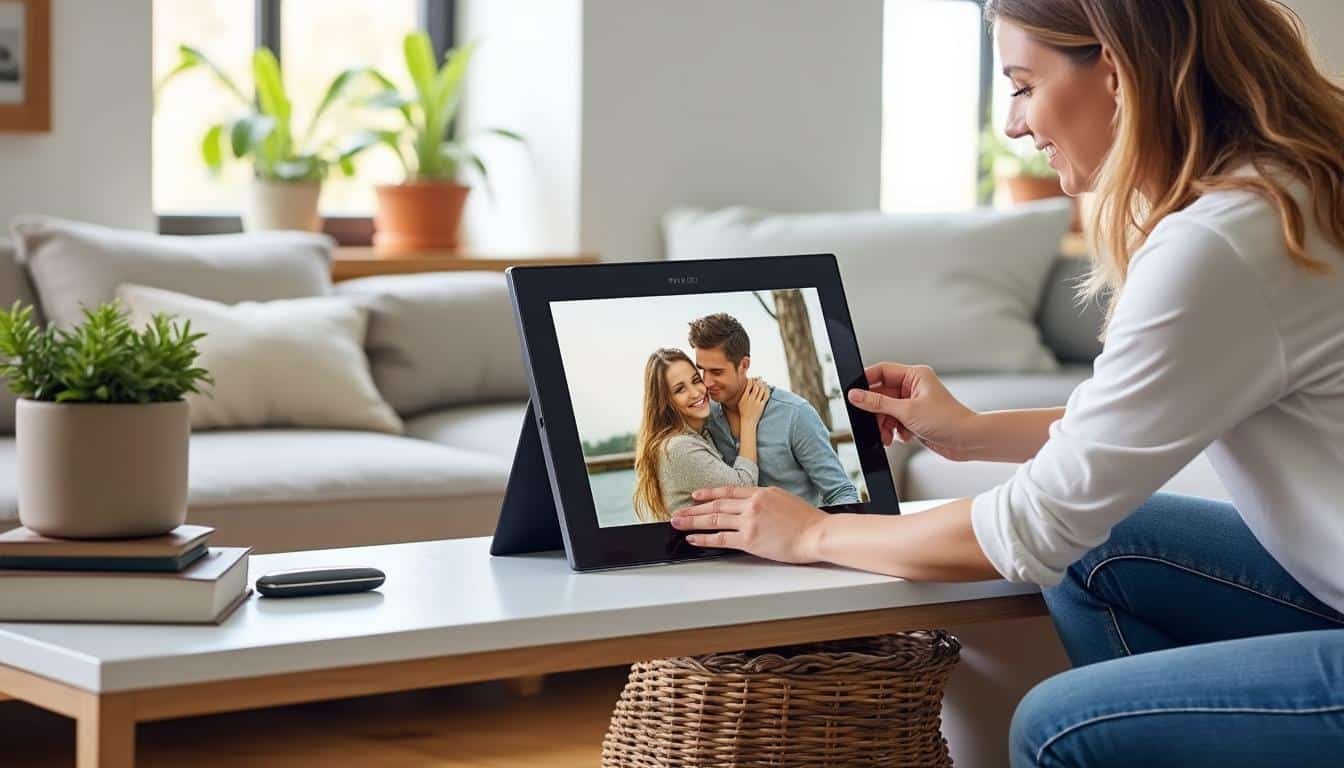 découvrez aura walden, le cadre photo intelligent qui transforme vos souvenirs en magnifiques œuvres d'art décoratives, alliant technologie et design pour embellir votre intérieur.