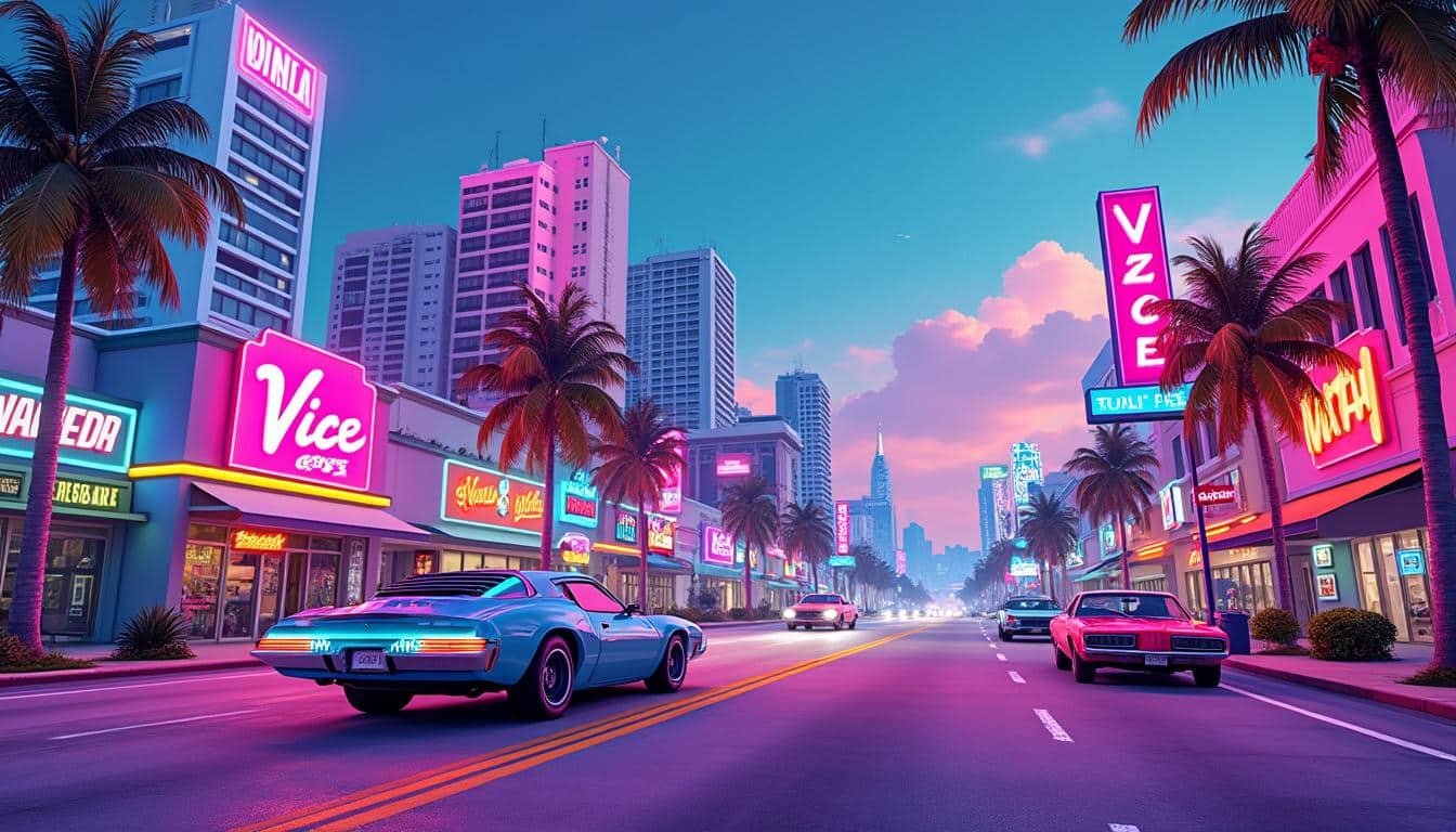 découvrez l'univers emblématique de gta vice city en explorant ses rues animées directement depuis votre navigateur web, sans installation nécessaire.